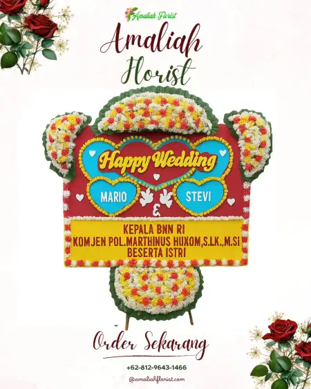 Papan Bunga Pernikahan cibatu